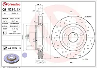 BREMBO 09N2341X Brake Disc
