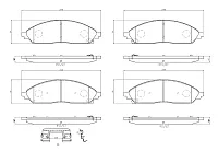 BREMBO P11046N Discbrakepadset Naoceramic