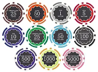 Eclipse 14 Gram Poker Chip Sample BRY000789U
