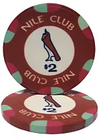 Nile Club 10 Gram Ceramic Poker Chip (25 Pack) BRY001209U