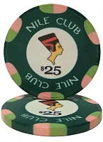 Nile Club 10 Gram Ceramic Poker Chip (25 Pack) BRY001211U