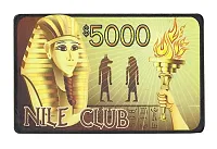 Nile Club 40 Gram Ceramic Poker Plaque (5 pack) BRY001241K