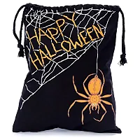 Spider Web Canvas Trick or Treat Bag BRY005794U