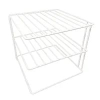Better Houseware 1419 White-Coated Steel Corner Storage Rack