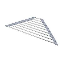 Better Houseware 1436 Nonslip Roll-Up Stainless Steel Bars Corner Sink Shelf