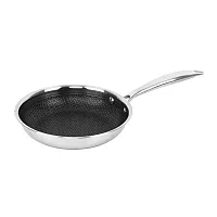Brentwood B-Fh20 3-Ply Hybrid Non-Stick Stainless Steel Induction-Ready Frying P