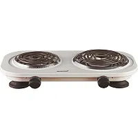 Brentwood Ts-361W 1,500-Watt Double Electric Burner (White)