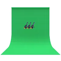Bower Wa-Chroma3 Green Screen Fabric Backdrop, 5 Ft. X 7 Ft.