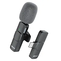 Bower Wa-Lapmic Rechargeable Wireless Lapel Microphone With Windscreen, Clip, An
