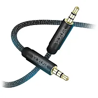 Xyst Xys-Aux6Bk 3.5-Mm Aux Stereo Audio Cable With Braided Nylon Jacket, 6 Ft.,