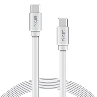 Xyst Xys-C4604R 4-Ft. Flat Usb-C To Usb-C Cable, White