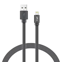 Xyst Xys-L4204F Charge And Sync Usb To Lightning Flat Cable, 4 Ft. (Black)