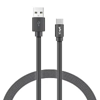 Xyst Xys-Tc4204F Charge And Sync Usb To Usb-C Flat Cable, 4 Ft. (Black)