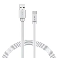 Xyst Xys-Tc4604F Charge And Sync Usb To Usb-C Flat Cable, 4 Ft. (White)