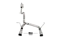 CORSA EXHST 21122USA Dual Rear Cat-Back System For 07-18