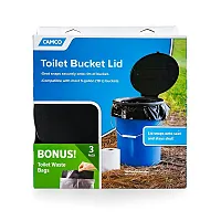 CAMCO 41546 Toilet Seat W/Lid And 3 Bags For 5