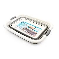 CAMCO 51903 Collpsibl Utility Bskt Sm Wht/Gry