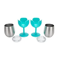CAMCO 53484 Libatc Wine Tumbler 2-Pack 8Oz.
