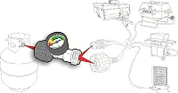 CAMCO 59023 Propane Gauge/Leak Detect