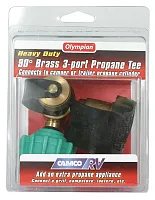 CAMCO 59133 Brass 90 Tee W/ 3 Ports