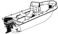 CARVER 70018P10 Boat Cover Ccf-18 Pg-Gray