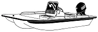 CARVER 71019P10 Boat Cover Ccb-19 Pg Gray