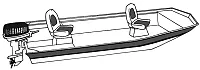 CARVER 74201P10 Boat Cover Oj-14 N O/B Pg Gray