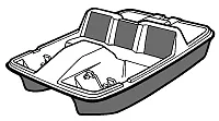 CARVER 74305P10 Boat Cover 5 Seat. Pad. Bt Pg Gray