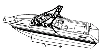 CARVER 97119P10 Boat Cover Vst-19 I/O Twr Pg Gray