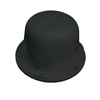 CUSTOM PLAST 43B Black Plumbing Vent Base W/Cap