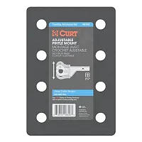 CURT MFG 48348 Adjustable Pintle Mount (2-1/2&#039;Shnk