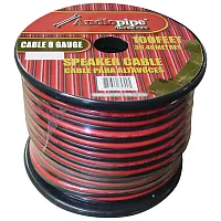 Audiopipe 8 Gauge Speaker Wire 100&#039; Red/Black