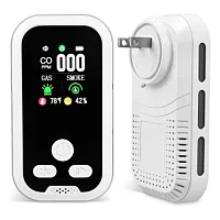 Elama 5 in 1 Plug in Carbon and Gas Alarm with HD Screen