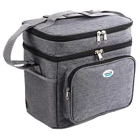 Brentwood Kool Zone 12 Can Insulated Cooler Bag in Grey with Hard Liner