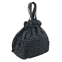 Brentwood Large 10L Insulated Canvas Lunch Tote Cooler Bag in Leopard Grey with