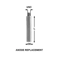 CMP GROUP CMEZ1D Pencil Anodes Cme 1D Z (3/8 Unc X 1