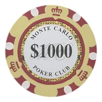 Monte Carlo Poker Chips 13 5 Gram 25 Pack CPMC-1000