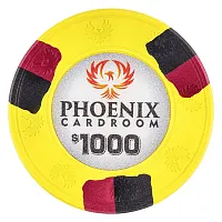 Phoenix Real Clay Poker Chips 10 Gram 25 Pack CPPX-1000