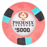 Phoenix Real Clay Poker Chips 10 Gram 25 Pack CPPX-5000
