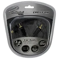 Audiopipe 24Kt Gold Plated Interconnect Cable  1 Female To 2 Mal