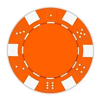 Striped Dice Poker Chips 11 5 Gram 25 Pack CPSD-ORANGE