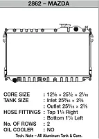 CSF RADIATOR 2862 89-97 Mazda Miata