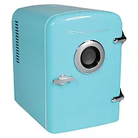 Frigidaire Efmis151-Blue 6-Can Retro Portable Beverage Refrigerator With Bluetoo