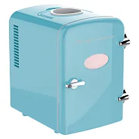 Frigidaire Efmis171-Blue 6+1-Can 48-Watt Retro Mini Portable Fridge With Top-Mou