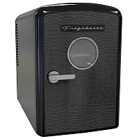 Frigidaire Efmis181-Blkcroc 9-Can Mini Fridge Cooler, Crocodile Door (Black)