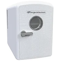Frigidaire Efmis181-Whtcroc 9-Can Mini Fridge Cooler, Crocodile Door (White)