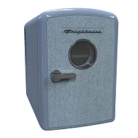 Frigidaire Efmis199-Lightdenim 9-Can Mini Fridge Cooler, Denim Door (Blue)