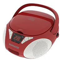 Magnavox Mrcd6924-B-Red 10-Watt Portable Cd Cassette Am/Fm Radio Boom Box With A