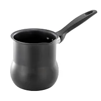 Better Chef 0.45 Quart Aluminum Nonstick Turkish Coffee Warmer in Black with Coo