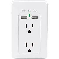 Cyberpower Ona18Ho007 Onn 2-Outlet Wall-Mount Usb Charger